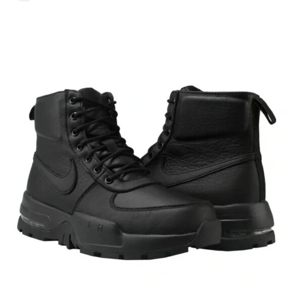Nike Air Max Goaterra 2.0 Boot Women 8.5, Y 7 Mid Triple Black DC9515-001 - Picture 1 of 9